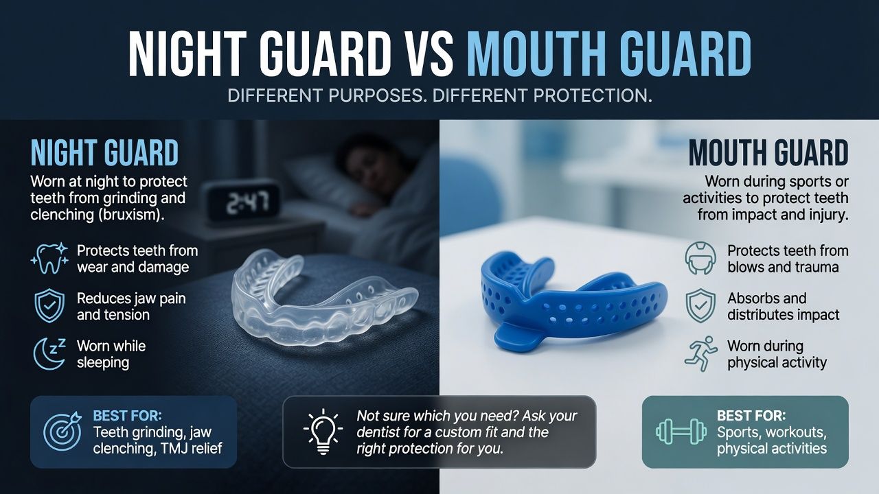 Night Guard vs Mouth Guard: Which One Should You Actually Use?