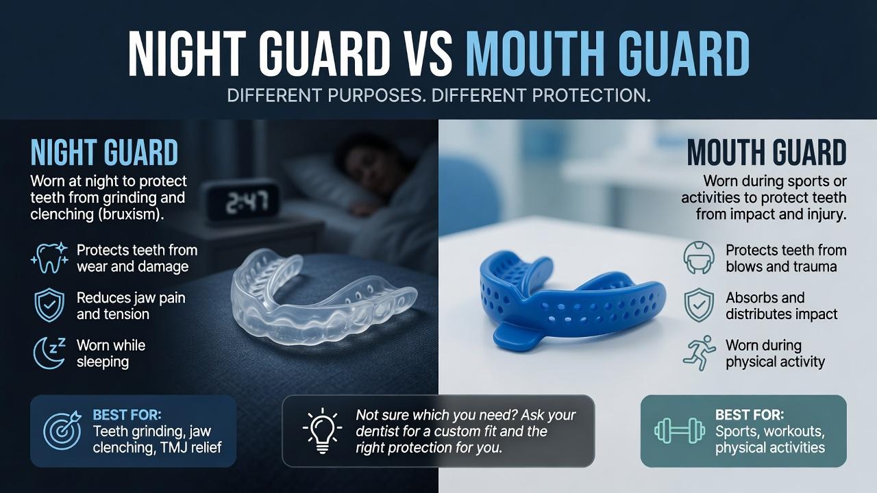 Night Guard vs Mouth Guard: Which One Should You Actually Use?